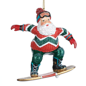 Decorazione Santa on Snowboard